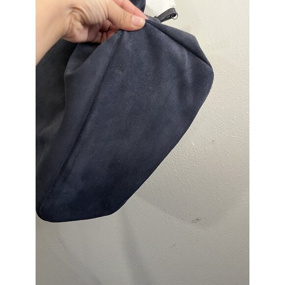 Gianni Bini Large Tote Bag Blue Suede style bucket - Picture 5 of 16